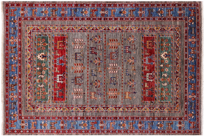 Handmade Persian Gabbeh Tribal Wool Rug