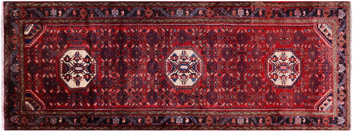 New Persian Hamadan Runner Hand Knotted Rug