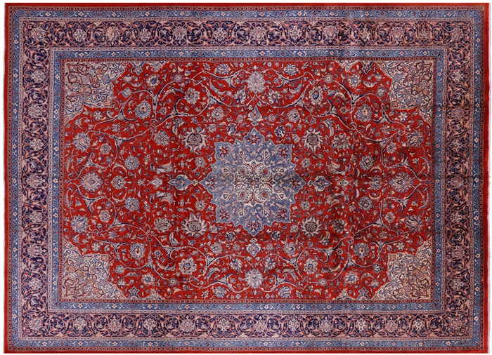 Handmade Persian Sarouk Wool Area Rug