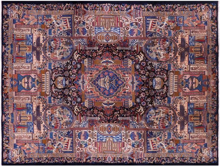 New Persian Kashmar Hand Knotted Area Rug