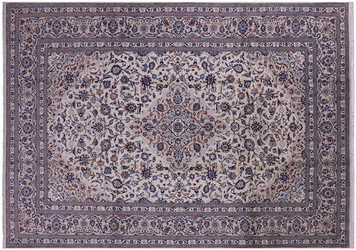 New Hand Knotted Persian Kashan Wool Rug