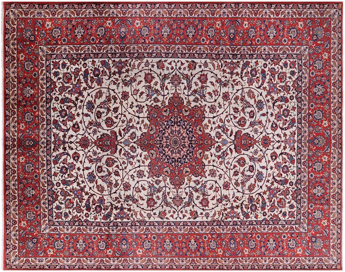 Persian Isfahan Rare Cotton Foundation Area Rug