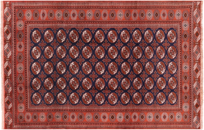 New Persian Turkmen Ersari Wool Area Rug