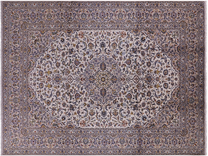 New Persian Kashan Hand-Knotted Wool Rug