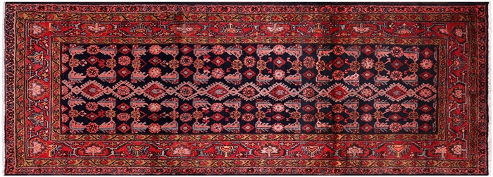 New Persian Hamadan Wool Runner Rug