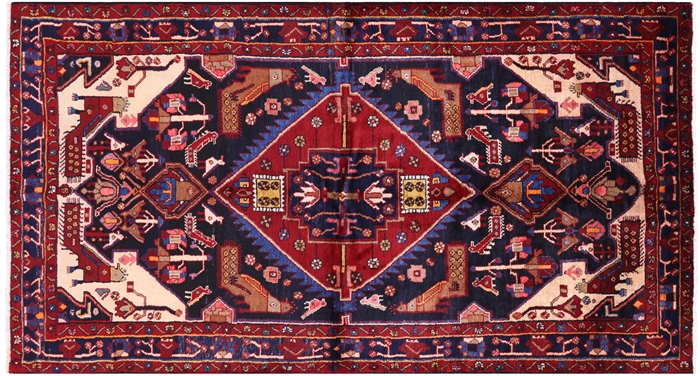 New Persian Nahavand Tribal Hand Knotted Rug