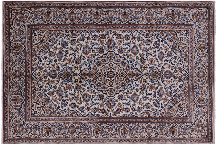 New Full Pile Persian Kashan Area Rug