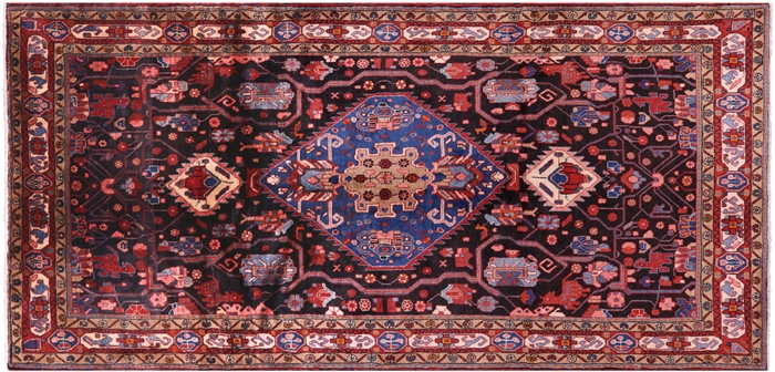 New Persian Nahavand Full Pile Wool Rug