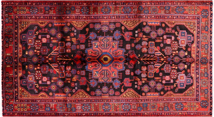 New Persian Nahavand Full Pile Wool Rug