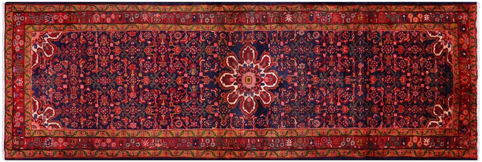 Handmade New Persian Hamadan Wool Runner Rug