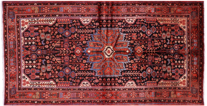 New Hand-Knotted Persian Nahavand Wool Rug