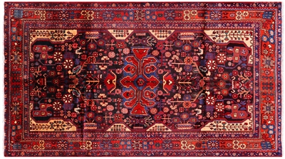 New Full Pile Wool Persian Hamadan Rug