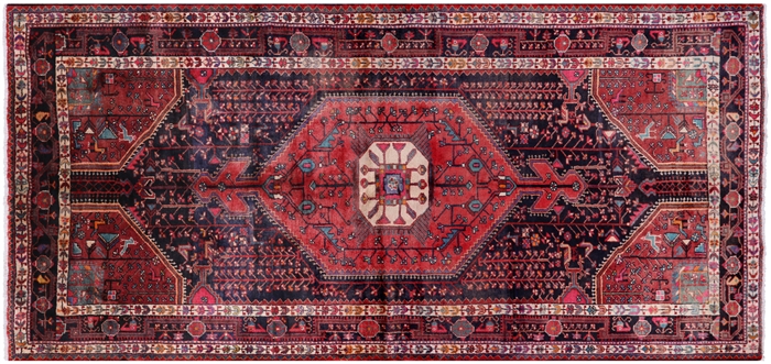 New Persian Hamadan Hand Knotted Rug