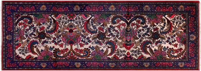 Hand Knotted New Persian Hamadan Runner Rug