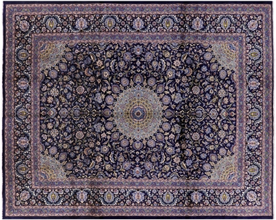 9' 9 x 13' 10 Persian Handmade Silk Area Rug - Q4203 by Manhattan Rugs