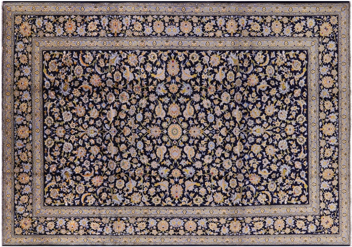 New Persian Kashan Hand Knotted Area Rug