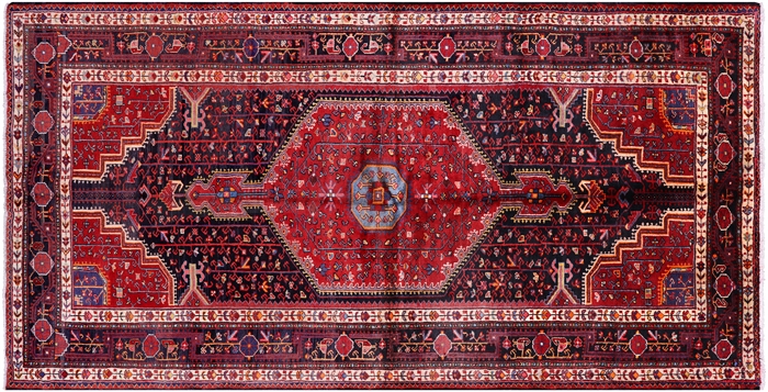 New Persian Hamadan Handmade Wool Rug