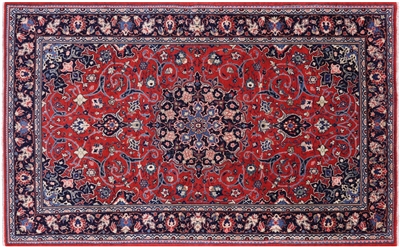 New Fine Persian Sarouk Hand Knotted Wool Rug