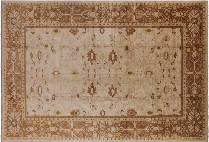 Signed Chobi Peshawar Hand Knotted Wool Rug