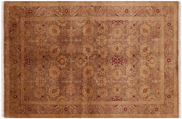 Peshawar Hand-Knotted Wool Rug