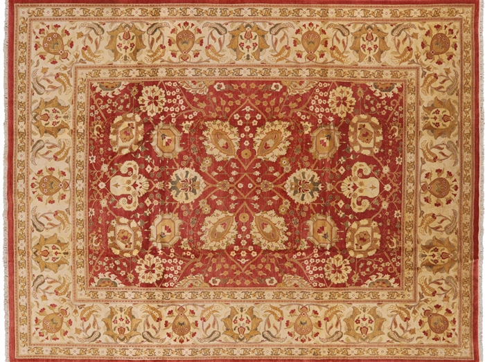 Hand-Knotted Peshawar Wool Rug