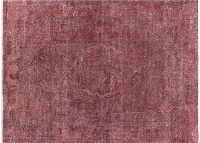 Overdyed Hand Knotted Area Rug