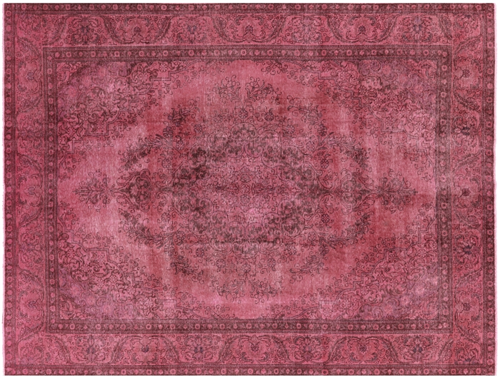 Floral Overdyed Hand Knotted Area Rug