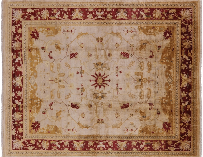 Peshawar Hand-Knotted Wool Rug