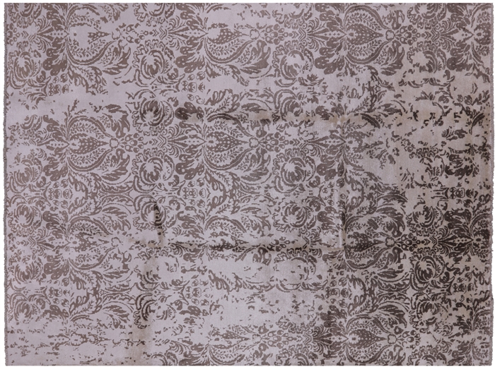 Modern Hand Knotted Silk Rug