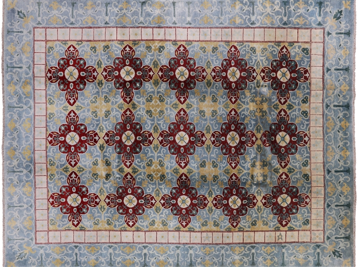 Hand Knotted William Morris Wool Rug