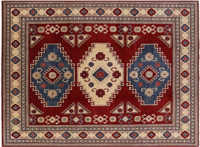 Kazak Hand-Knotted Area Rug