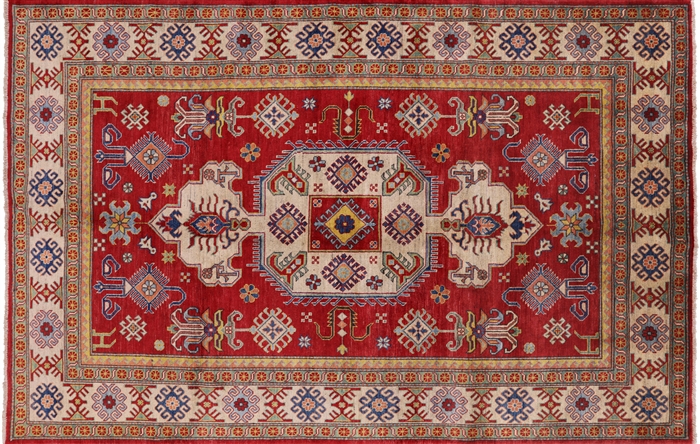 Kazak Hand Knotted Wool Rug