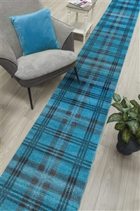 glendale hall stair runner teal grey
