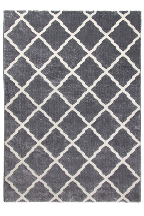 toscana lattice grey cream rug