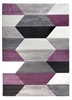 Impulse Hexa Geometric Rug - Grey/Purple