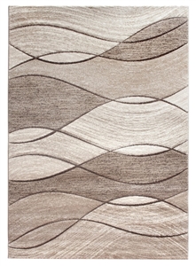 Beige Brown Waves Rug - Impulse