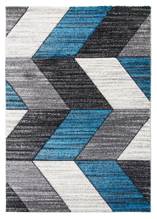 Grey Abstract Rug - Rococo Glacial