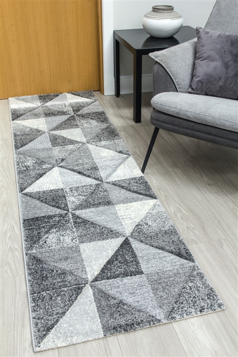 Impulse Triad Runner Rug - Grey