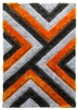 luxus-cascade-shaggy-rug-grey-orange