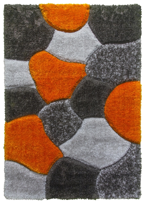 luxus-stones-shaggy-rug-grey-orange