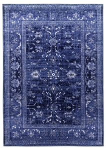 Navy Blue Distressed Rug - Vintage Timeless