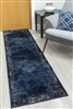 vintage classic navy runner rug