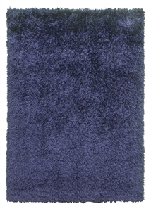 Navy Blue Shaggy Rug - Bentley