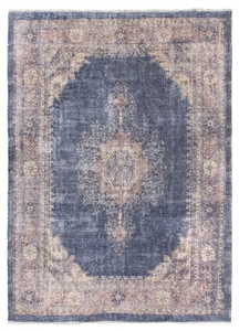 Navy Pink Distressed Rug - Modena Hamadan