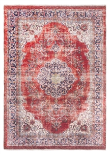 Red Distressed Rug - Modena Rosso