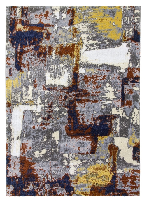 multicoloured abstract modern rug carousel casso