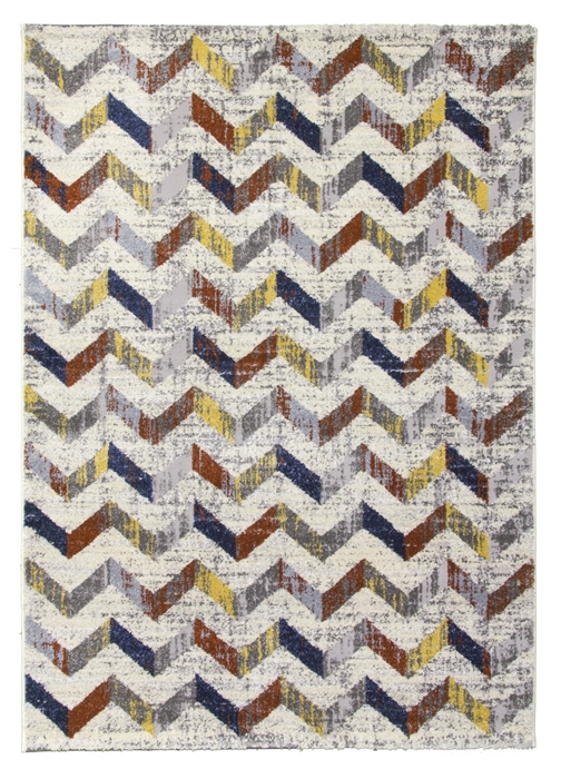 multicoloured chevron modern rug carousel