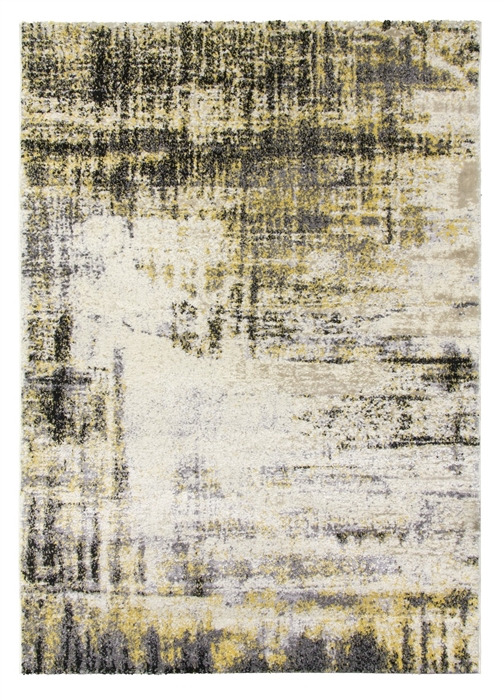 yellow cream abstract modern rug callisto accents