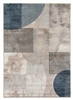 blue grey abstract modern rug casino geo