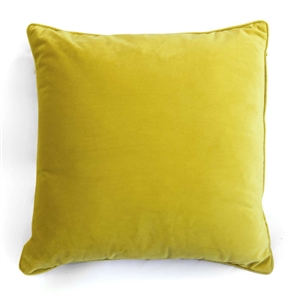 velvet cushion yellow